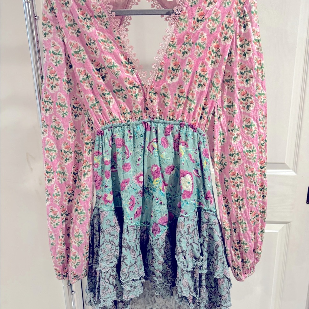 Short open back floral Hemant and Nandita dress